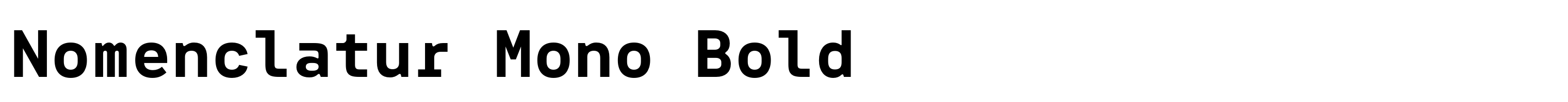 Nomenclatur Mono Bold